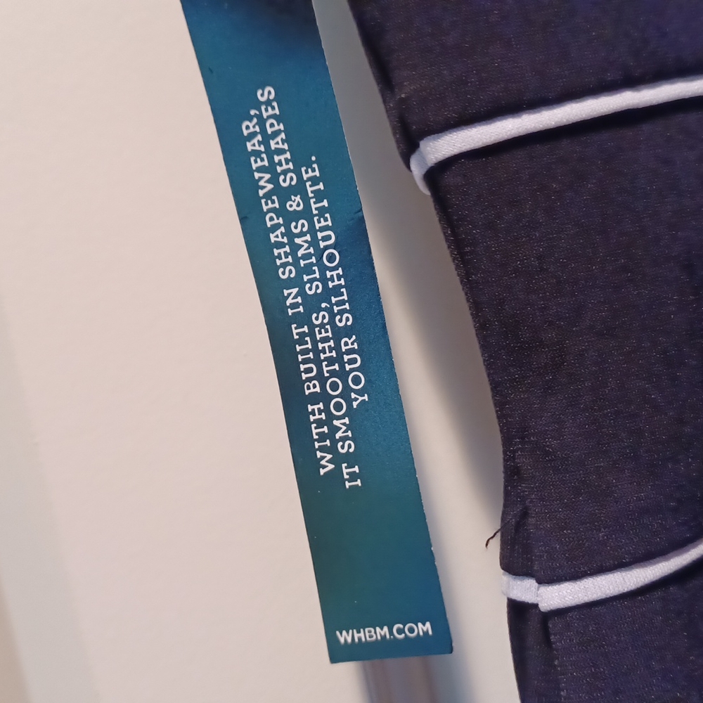 WHBM Black/white piping sleeveless body con dress size 00 - Picture 5 of 6